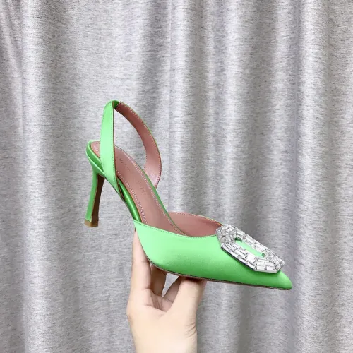 Amina Muaddi Womens Shoes Sandals Slippers Luxury Brand Fashion Pumps for Women with Original Box 8.5cm Heel