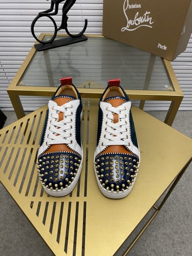 Christian Louboutin Mens Shoes Sneakers Luxury Brand Red Bottom Design Sports Footwears with Original Box
