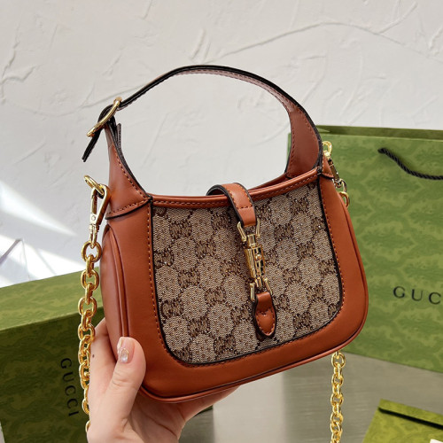 Gucci Womens Bags Handbags Shoulder Messenger Bags Luxury Brand GG Jackie 1961 mini shoulder bag 636710 HUHHG 8565 with Original Box