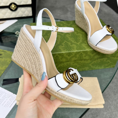 Gucci Womens Shoes Slippers Sandals Summer Design Luxury Brand 8cm Mid-Heel Sandal with Original Box Whatsapp 