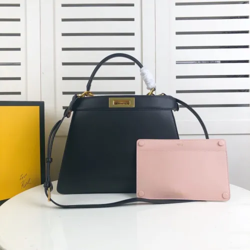Fendi Womens Bags Shoulder Handbags Luxury Brand Peekaboo ISEEU Shopping Bag with Original Box