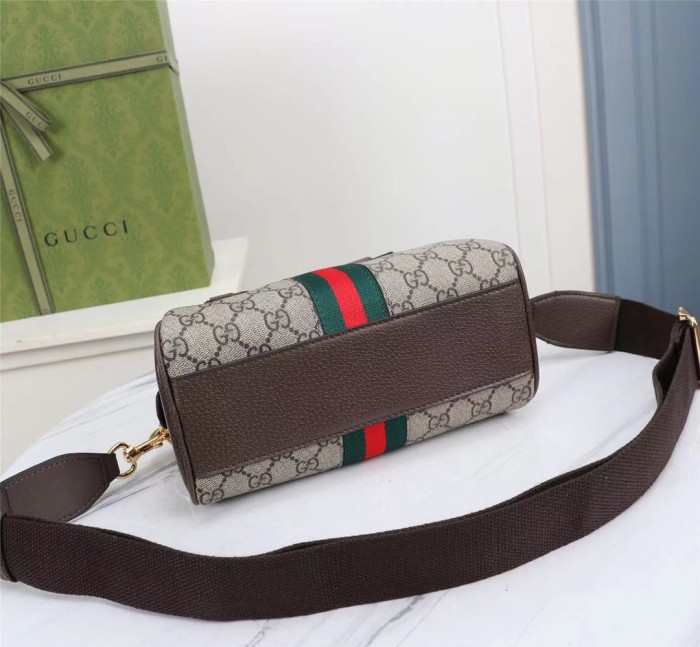 Gucci Womens Bags Shoulder HandBags Luxury Brand Gucci Ophidia mini GG top handle bag with Interlocking G with Original Box 724606 9C2SG 8746