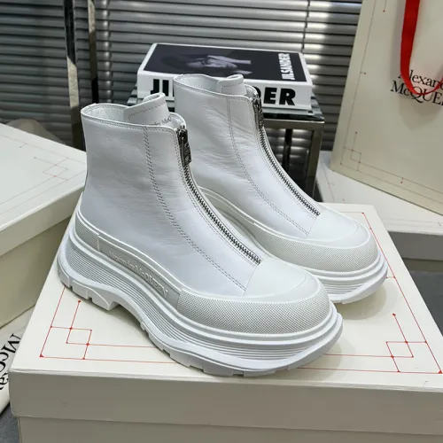 Alexander McQueen Womens Shoes Boots Fashion Design Luxury Brand Tread Slick Chelsea Boot Whatsapp 