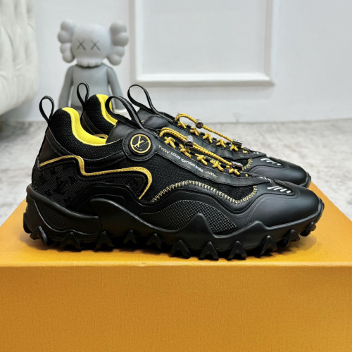 Louis Vuitton Womens Shoes Sneakers Lace-Up Luxury Brand Fashion LV Discovery Lace Up Sneaker with Original Box  
