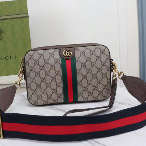 Gucci Mens Womens Bags Shoulder Bag Luxury Brand Ophidia GG shoulder bag in beige and ebony GG Supreme with Original Box 699439 9C2ST 8920