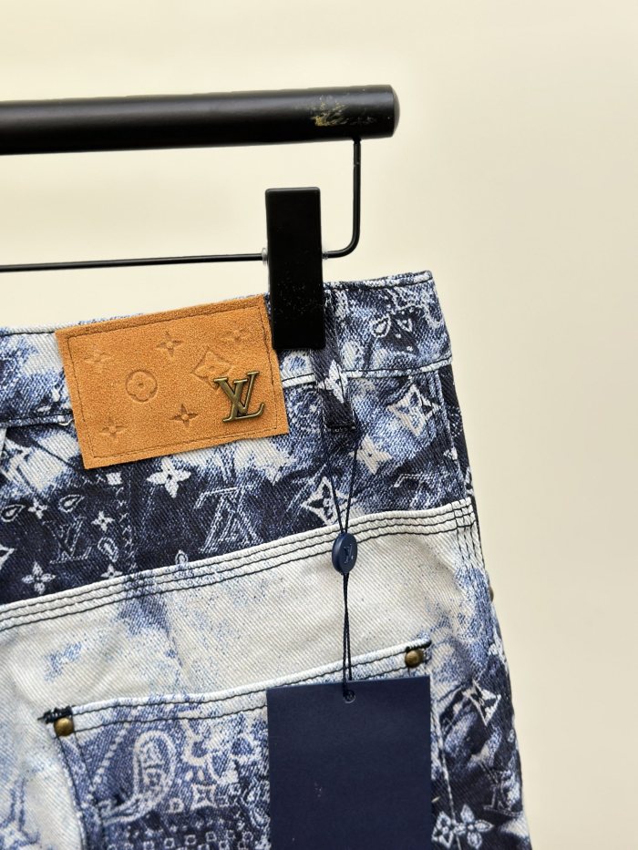 Louis Vuitton Luxury Brand Women Mens Pant Short Jeans   