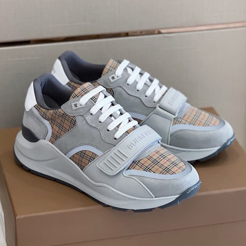 Burberry Men Shoes Fashion Sneakers Luxury Brand Vintage Cotton Sneaker with Original Box