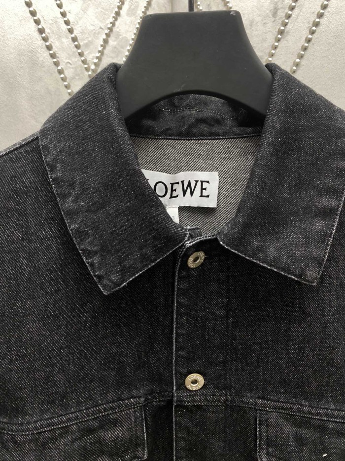 Loewe Men Womens Jackets Denim Luxury Brand Mens Jackets Top Quality   
