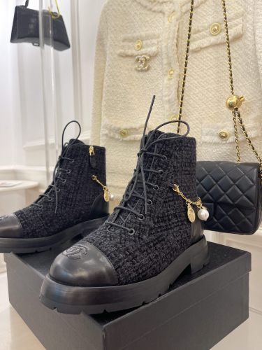 Chanel Womens Shoes Boots Luxury Brand Design with Original Box Women Fashion Ankle Boots Booties
