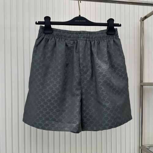 Louis Vuitton Luxury Brand Mens Pant Short Drawstring Jacquard Silk-Blend Shorts 1AFRKG   