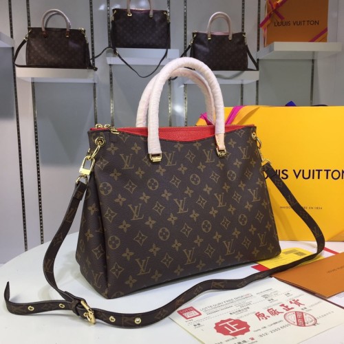 Louis Vuitton Womens Shoulder Bags Handbags Luxury Brand M40906 Pallas Monogram Canvas Fashion Design