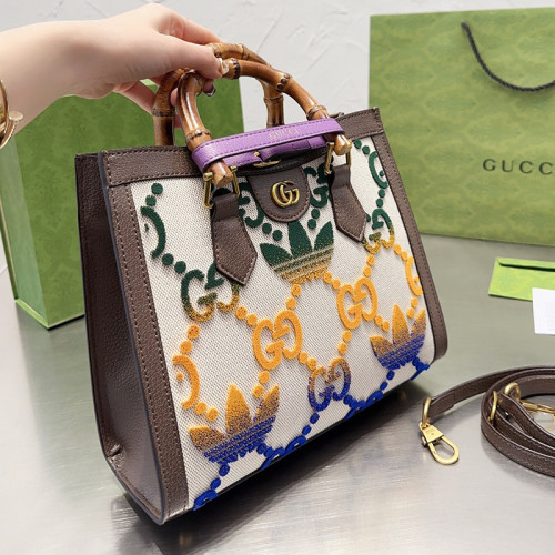 Gucci Womens Bags Shoulder Handbag Luxury Brand Gucci Diana mini tote bag in leather 702732 U3ZDT 5479