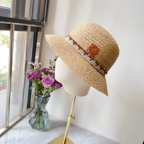 Loewe Womens Bucket Hat Luxury Brand Design Loewe Straw Hats with Original Box  