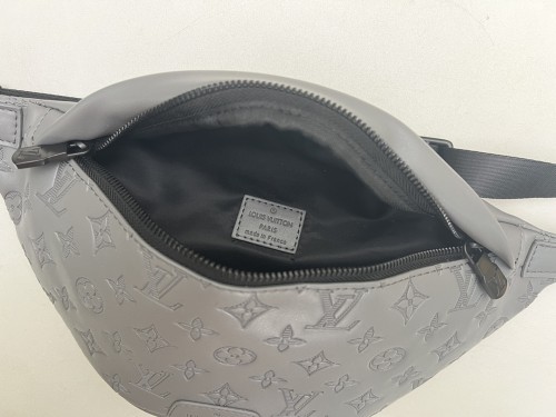 Louis Vuitton Mens Shoulder Bags Luxury Brand Fashion Type DISCOVERY BUMBAG M46108 with Original Box Anthracite gray Monogram Shadow calf leather