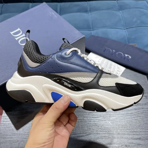 Dior Mens Shoes Sneakers Luxury Brand Breathable Design B22 SNEAKER Technical Mesh with Beige and Smooth Calfskin with Original Box  