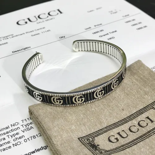 Gucci Luxury Men Womens Bracelet with Original Box Bracelet with Double G in silver ‎551903 J8400 0811