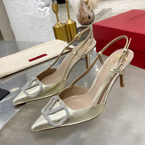 Valentino Garavani Women Fashion Shoes Pumps Luxury Brand Vlogo Signature Calfskin with Original Box 7cm Heel Whatsapp 