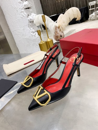 Valentino Garavani Women Fashion Shoes Pumps Luxury Brand Vlogo Signature Calfskin with Original Box 7cm Heel Whatsapp 