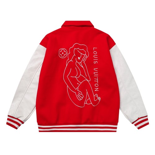 Louis Vuitton Men Womens Jackets Coat Luxury Brand Mens Jackets Varsity Blouson Top Quality   