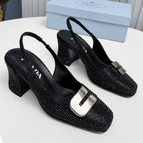 Prada Womens Shoes Sandals Casual Luxury Brand Pumps 8.5cm Heel with Original Box Whatsapp 