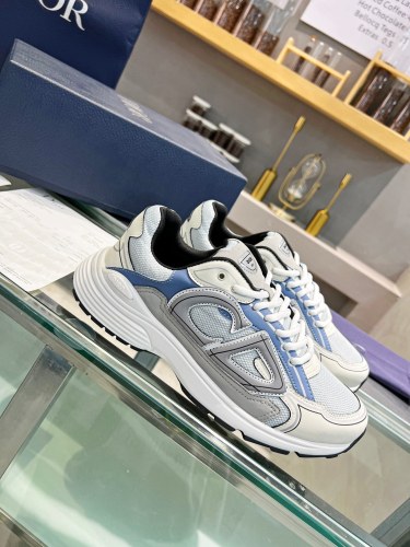 Dior Mens Shoes Sneakers Luxury Brand B30 SNEAKER Mesh and Technical Fabric with Original Box 3SN279ZRA_H840
