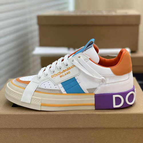 Dolce&Gabbana Men Shoes Sneakers Luxury Brand Calfskin Custom 2.Zero sneakers in Mixed Materials CS1973AQ7128S453 with Original Box
