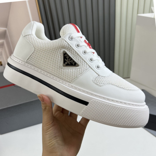 Prada Mens Shoes Casual Luxury Brand Breathable Sneakers with Original Box  