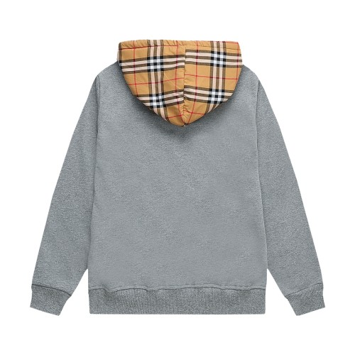 Burberry Womens Mens Sweatshirt Luxury Brand Mens Check Hood Cotton Blend Zip Hoodie 80480261   