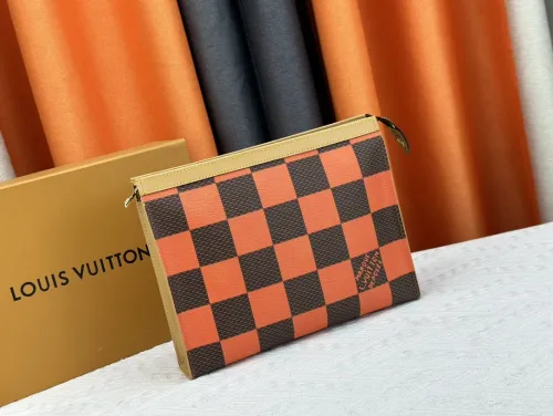 Louis Vuitton Mens Womens Bags Clutch Luxury Brand Fashion Type POCHETTE VOYAGE MM M80803 with Original Box  