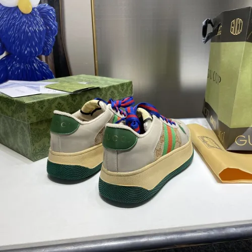 Gucci Womens Shoes Sneakers Luxury Brand Women's Screener trainer with Web in beige leather with Original Box Whatsapp 