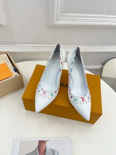 Louis Vuitton Womens Shoes Pumps Sandals Leather Design Luxury Brand CHERIE PUMP with Original Box 8cm Heel
