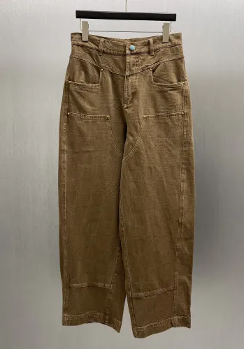 Louis Vuitton Luxury Brand Women Mens Pant Jeans Damier Workwear Denim Pants 1AFX42   