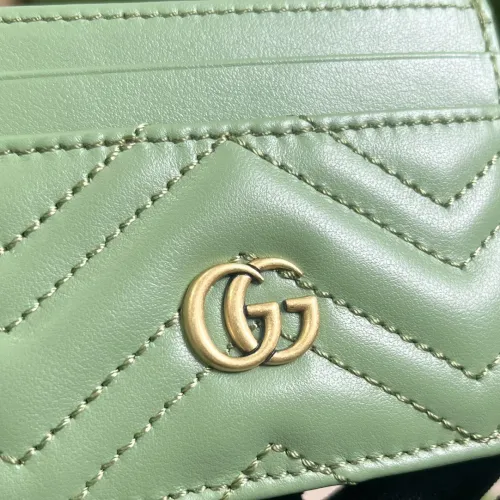 Gucci Womens Bag Wallets Card Holder Luxury Brand GG Marmont matelassé card case in leather with Original Box