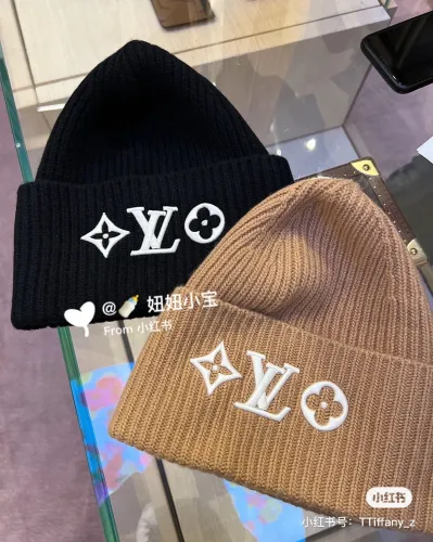 Louis Vuitton Womens Mens Cap Knit Hat Luxury Brand with Original Box  