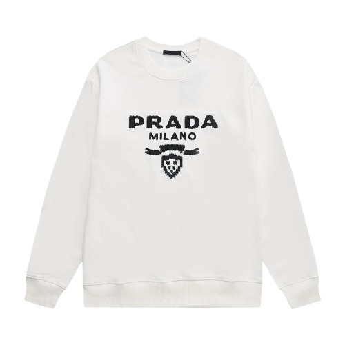 Prada Women Mens Long Sleeve T Shirts Sweatshirt Luxury Brand Mens Sweatshirts   