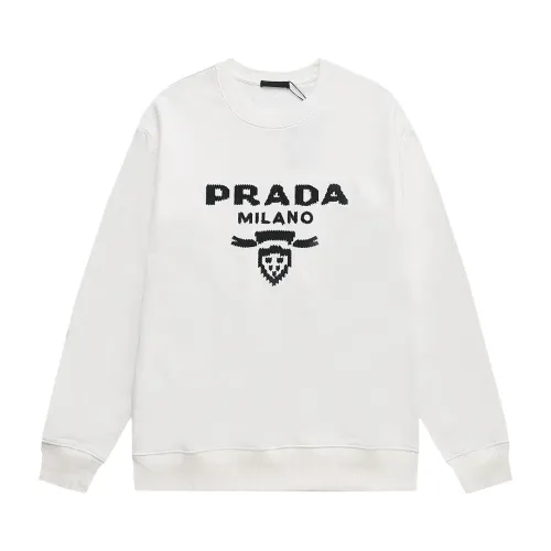 Prada Women Mens Long Sleeve T Shirts Sweatshirt Luxury Brand Mens Sweatshirts   
