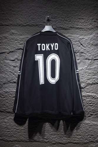Balenciaga Luxury Brand Women Mens T-Shirt PARIS SOCCER LONG SLEEVE T-SHIRT   