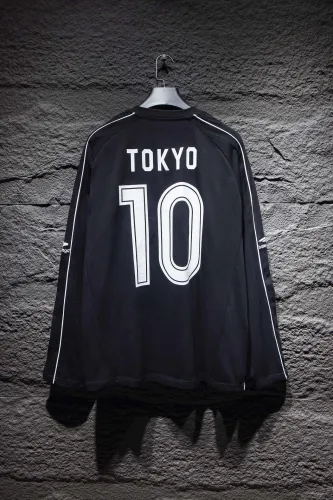 Balenciaga Luxury Brand Women Mens T-Shirt PARIS SOCCER LONG SLEEVE T-SHIRT   