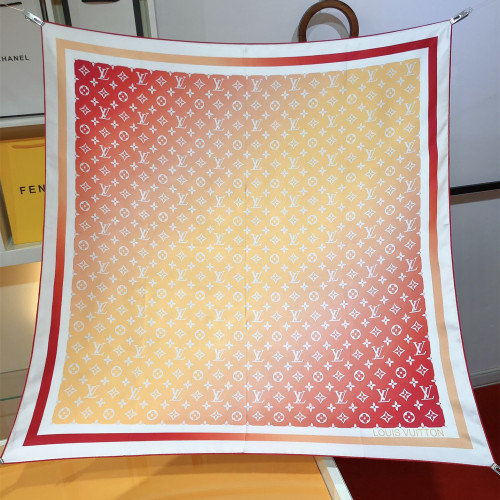 Louis Vuitton Scarves Womens Fashion Scarf Sunrise Aquarelle Square 90 M79859 with Original Box   