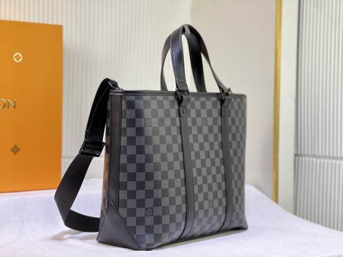Louis Vuitton Womens Mens Bags Handbags Briefcase Luxury Brand Fashion Type Week-End Tote Monogram Macassar  