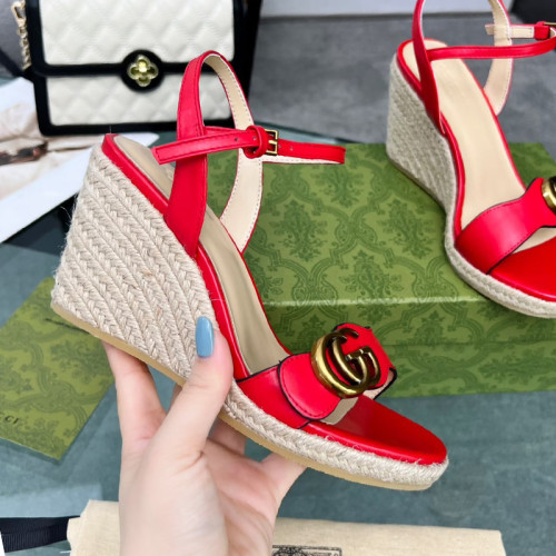 Gucci Womens Shoes Slippers Sandals Summer Design Luxury Brand 8cm Mid-Heel Sandal with Original Box Whatsapp 