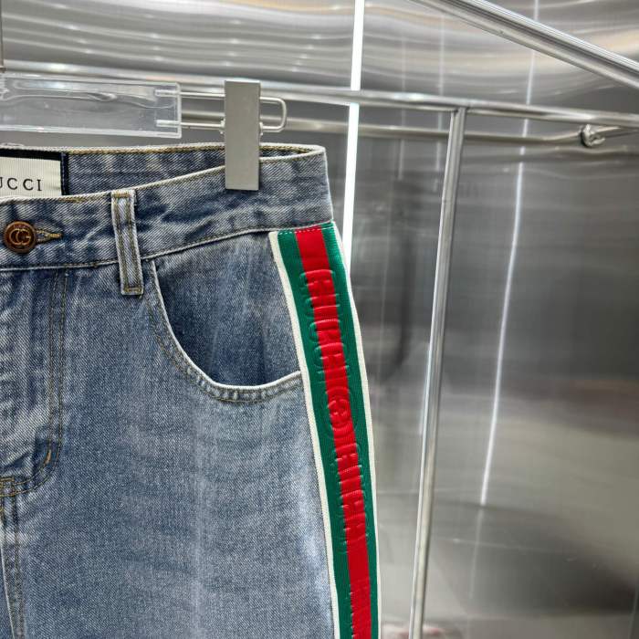 Gucci Luxury Brand Women Mens Jeans Pant Top Quality   