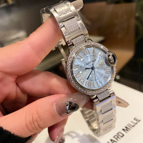 Cartier Womens Watch Luxury Brand Design Fashion Type with Original Box