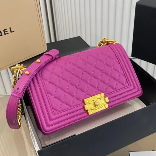 Chanel Womens Bags Crossbody Bag Luxury Brand Le Boy Chanel Handbag with Original Box