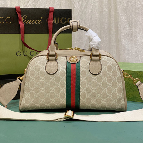 Gucci Womens Bags Shoulder HandBags Luxury Brand Gucci Ophidia medium GG top handle bag with Original Box 724575 9C2SG 8746