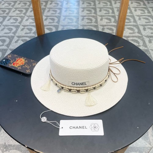 Chanel Womens Hats Luxury Brand Straw Hat with Original Box  