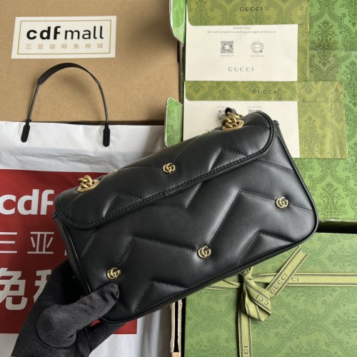 Gucci Womens Bags Shoulder Messenger Bag Luxury Brand Gucci GG Marmont matelassé small bag with Original Box  