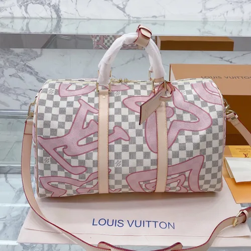 Louis Vuitton Womens and Mens Unisex Bags Luxury Brand LV Keepall Bandoulière 45 Fashion Design Travel Bag