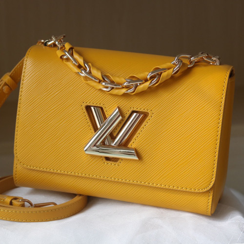 Louis Vuitton Womens Bags Shoulder Messenger Bags Luxury Brand TWIST MM M59887 with Original Box