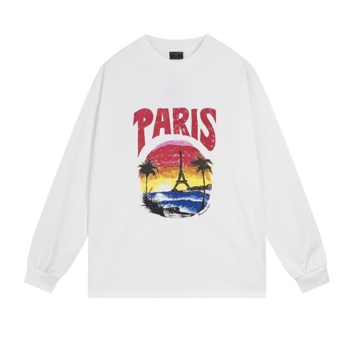 Balenciaga Luxury Brand Women Mens Long Sleeve T-Shirt   